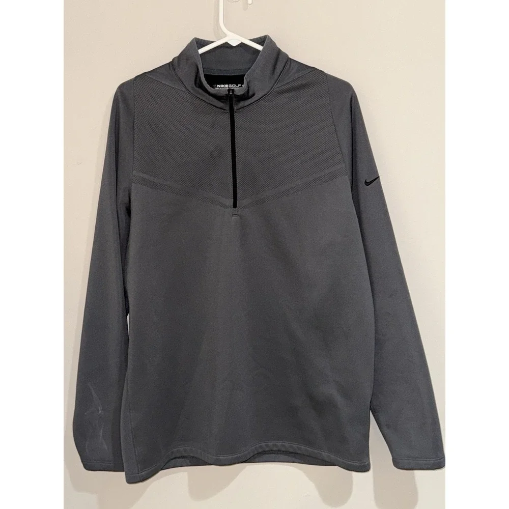 Nike Golf Men's Thermafit Hypervis 1/2 Zip Cover Up Sweatshirt Fleece Lined LG